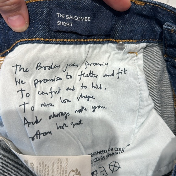 BODEN THE SALCOMBE DARK WASH JEAN SHORT US 6 - Picture 9 of 9